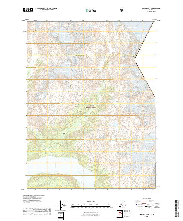 Skagway B-1 SE topographic map thumbnail