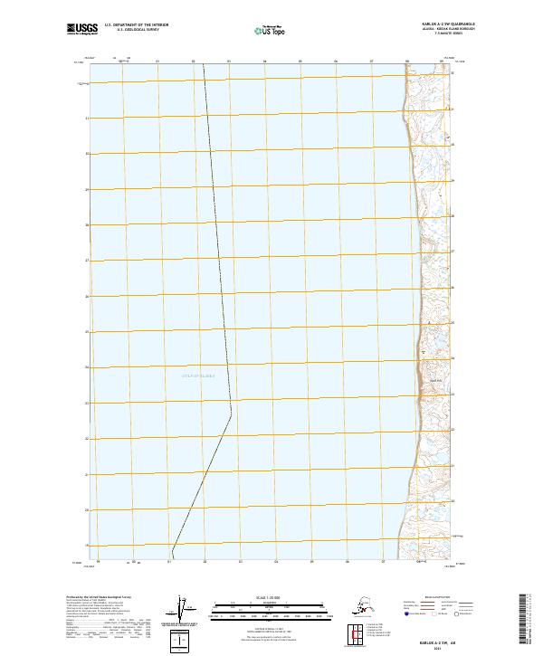 Karluk A-2 SW topographic map thumbnail
