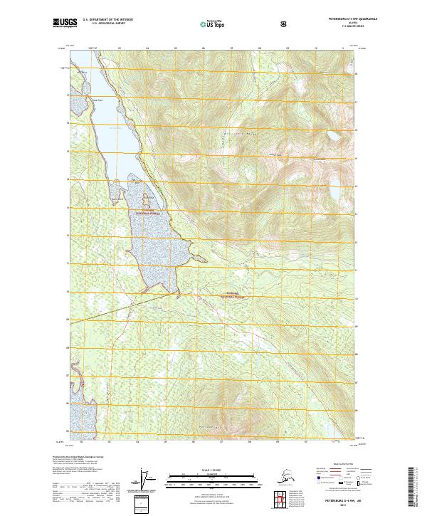 Petersburg D-4 NW topographic map thumbnail