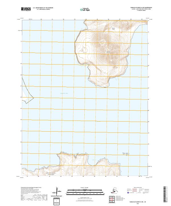 Samalga Island D-6 NE topographic map thumbnail