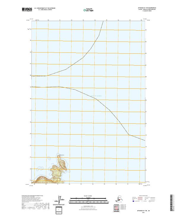 Afognak B-1 NE topographic map thumbnail