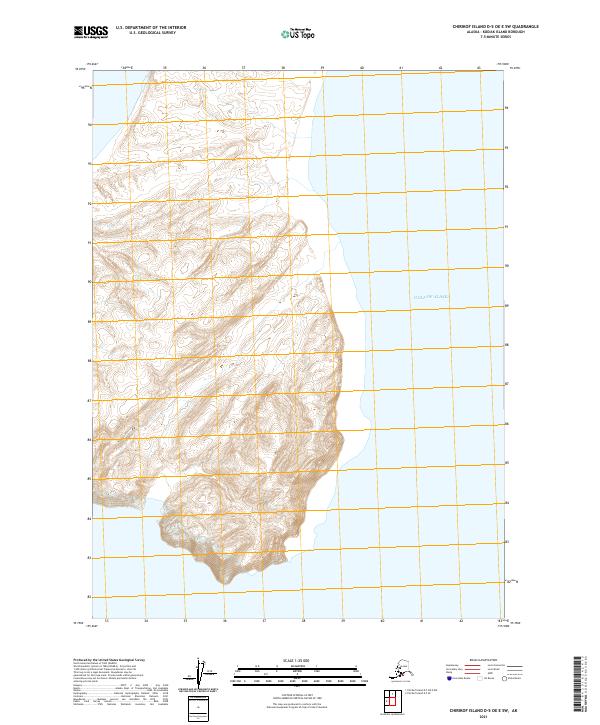 Chirikof Island D-5 OE E SW topographic map thumbnail