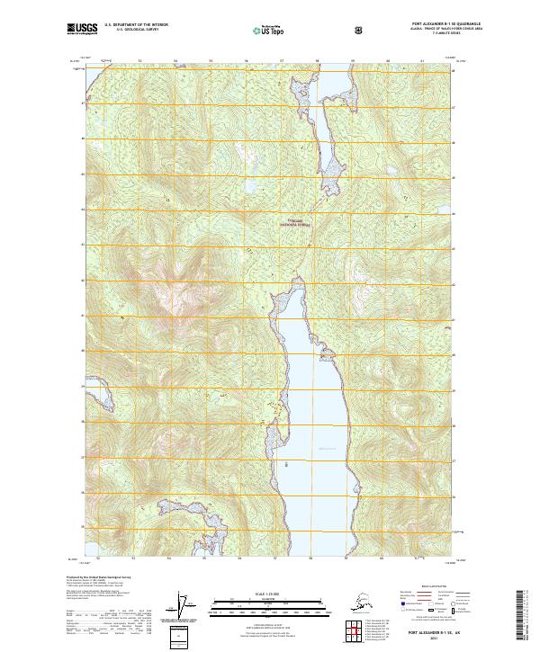 Port Alexander B-1 SE topographic map thumbnail