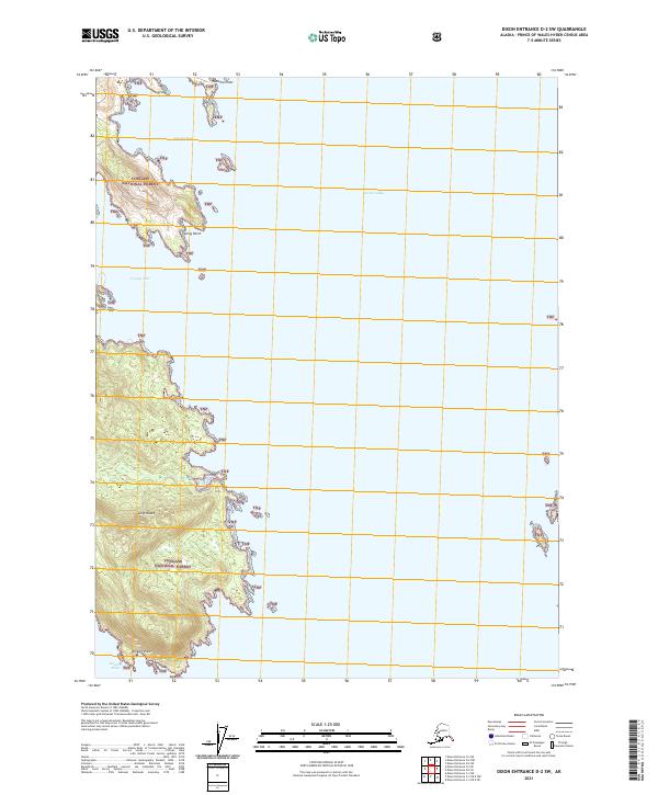 Dixon Entrance D-2 SW topographic map thumbnail