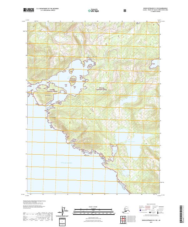 Dixon Entrance D-3 SW topographic map thumbnail