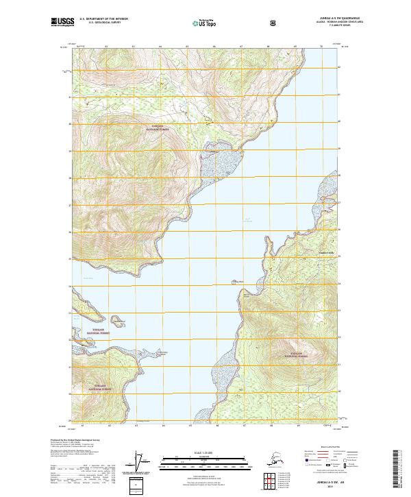 Juneau A-5 SW topographic map thumbnail