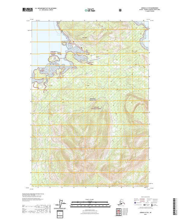 Juneau A-5 SE topographic map thumbnail