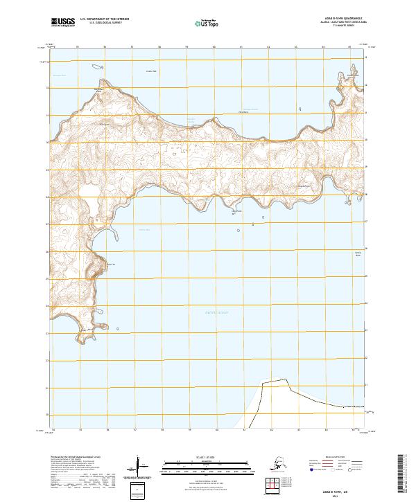 Adak B-5 NW topographic map thumbnail