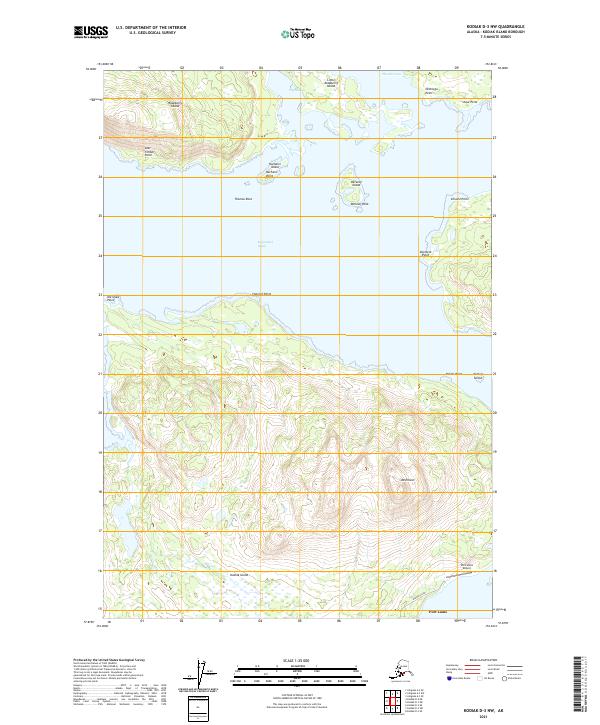 Kodiak D-3 NW topographic map thumbnail