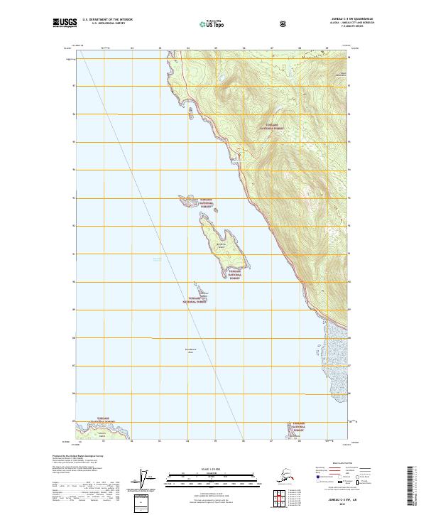 Juneau C-3 SW topographic map thumbnail