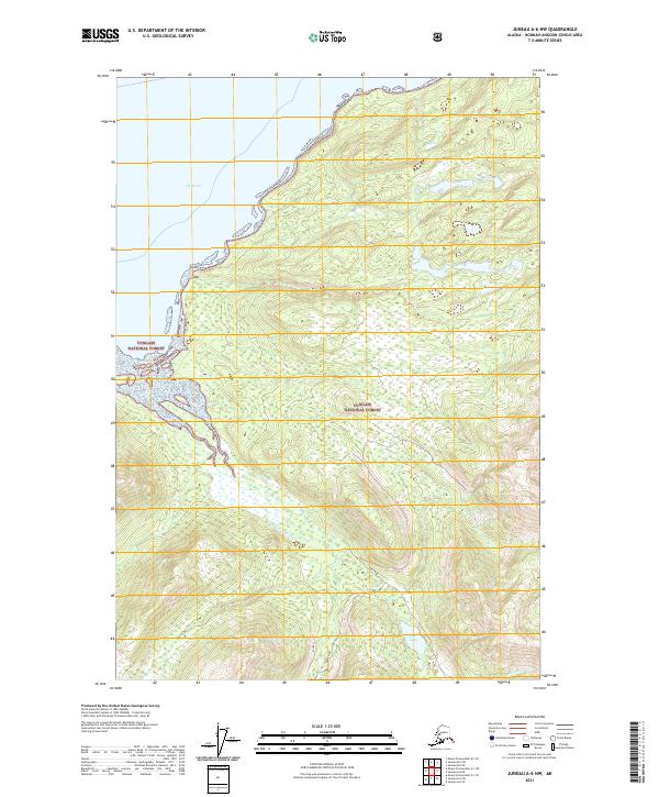 Juneau A-6 NW topographic map thumbnail