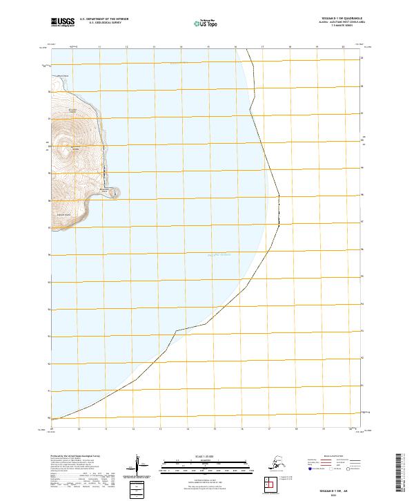 Seguam D-1 SW topographic map thumbnail