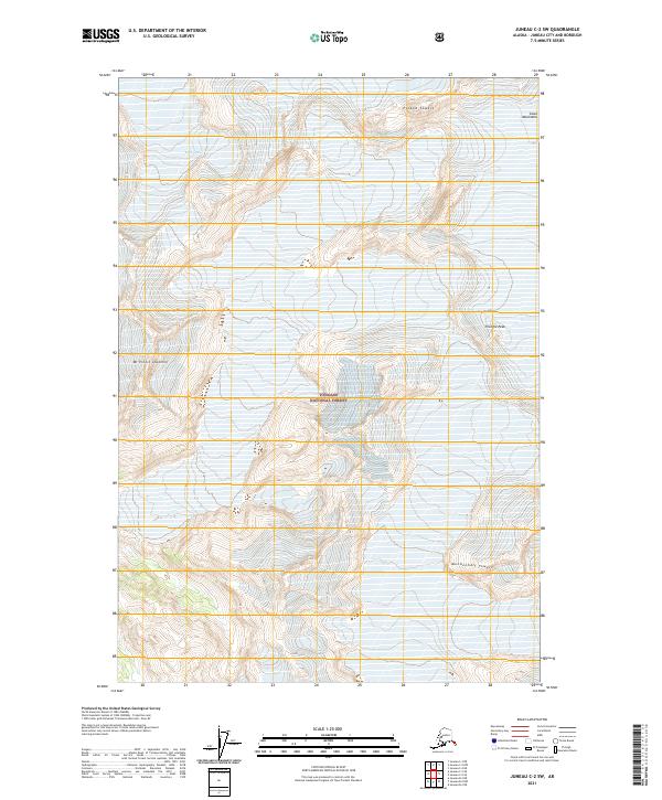 Juneau C-2 SW topographic map thumbnail