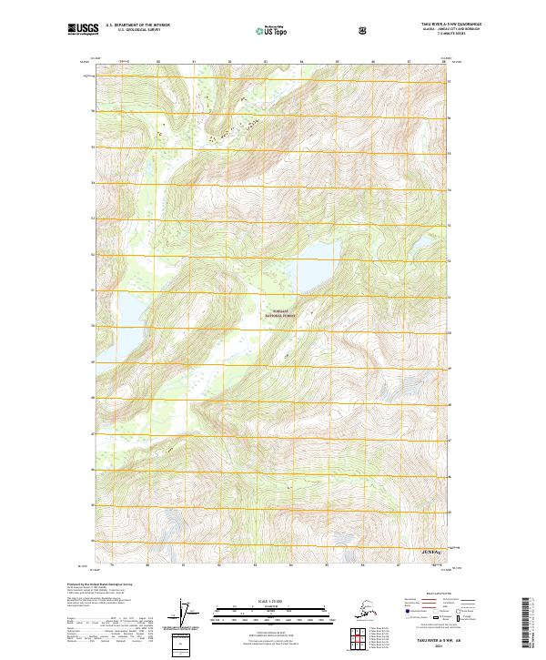Taku River A-5 NW topographic map thumbnail