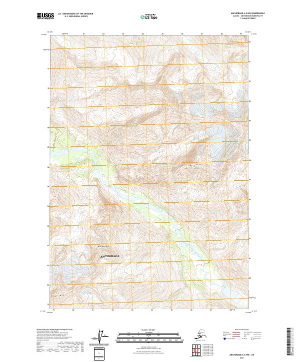 Anchorage A-6 NW 2021 topographic map thumbnail