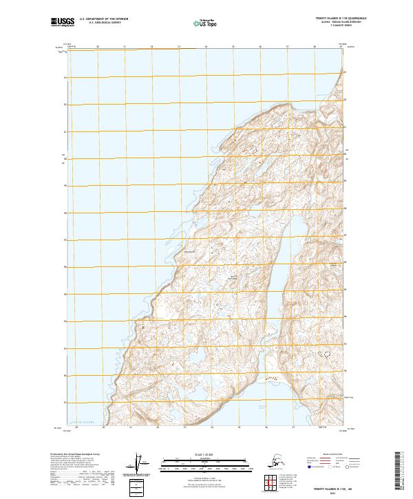 Trinity Islands D-1 SE 2021 topographic map thumbnail