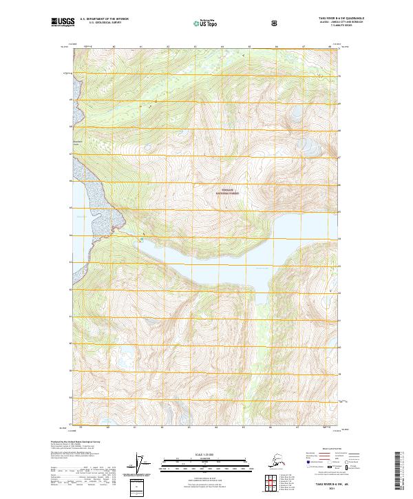 Taku River B-6 SW topographic map thumbnail