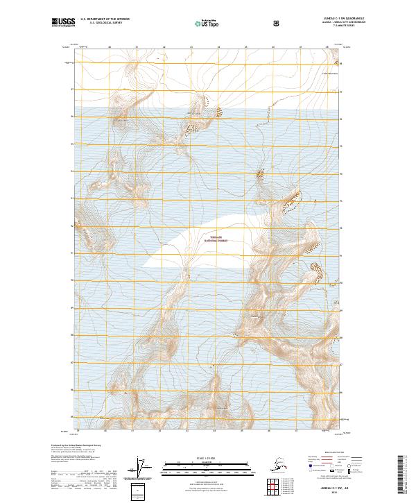 Juneau C-1 SW topographic map thumbnail