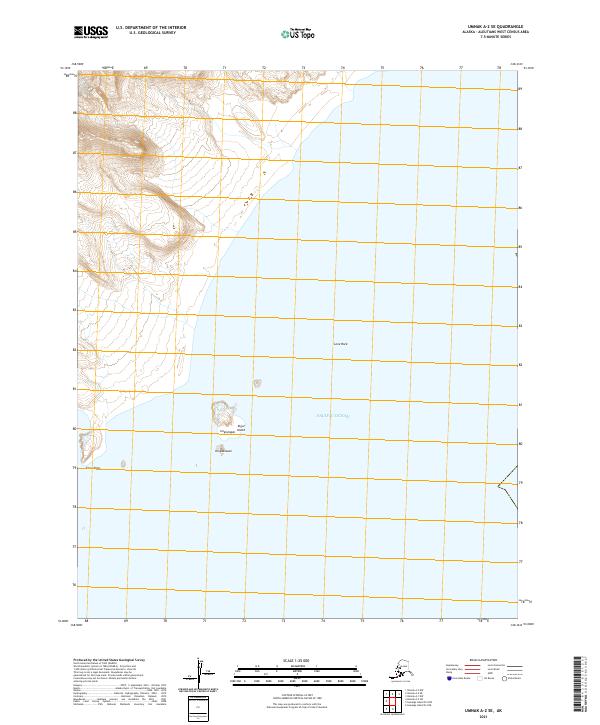 Umnak A-2 SE topographic map thumbnail