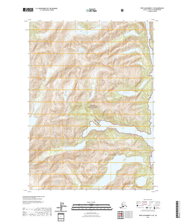 Port Alexander C-3 SE topographic map thumbnail
