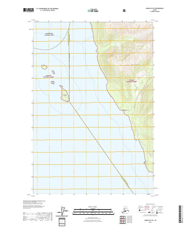 Juneau B-5 SE topographic map thumbnail