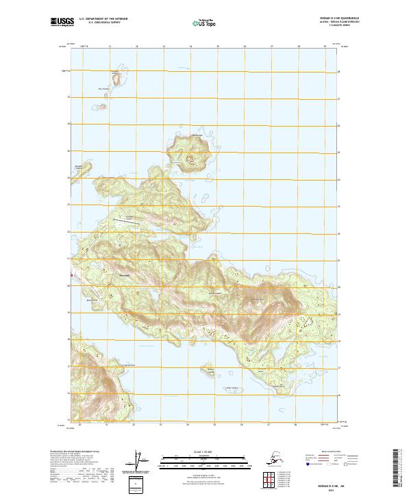 Kodiak D-2 NE topographic map thumbnail