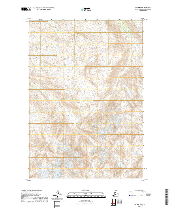 Kodiak B-4 NW topographic map thumbnail