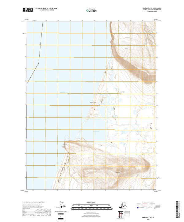 Unimak D-2 SW topographic map thumbnail