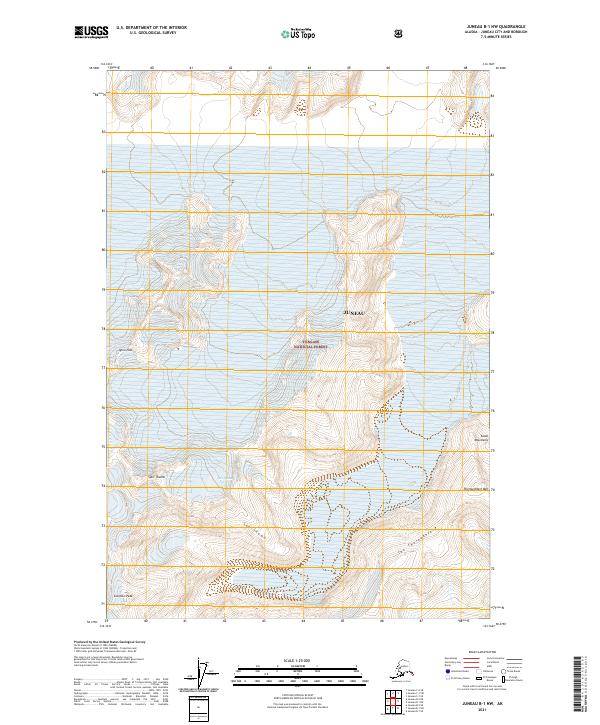 Juneau B-1 NW topographic map thumbnail