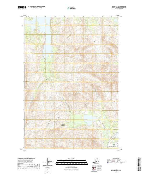 Kodiak D-2 SW topographic map thumbnail