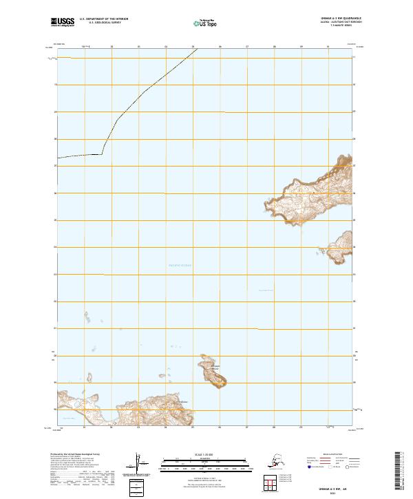 Unimak A-3 NW topographic map thumbnail