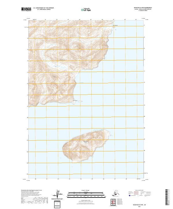 Kaguyak D-5 NW topographic map thumbnail