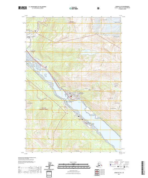 Juneau B-2 SE 2021 topographic map thumbnail