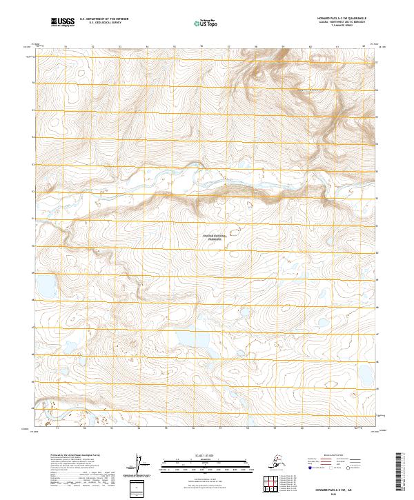 Howard Pass A-3 SW topographic map thumbnail