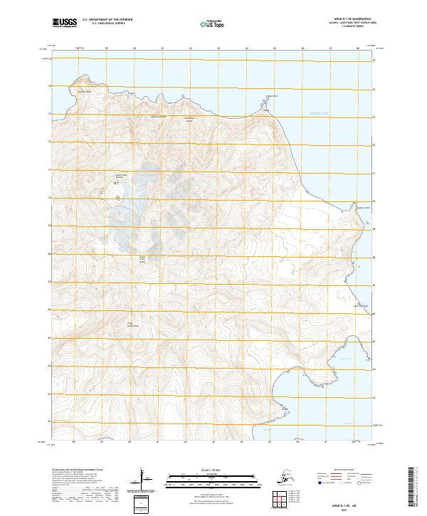 Adak D-1 SE topographic map thumbnail