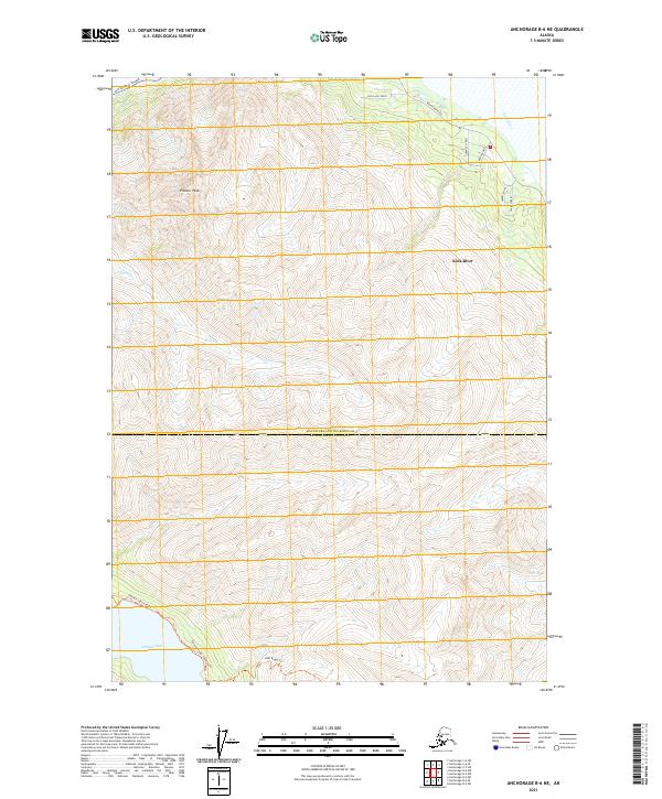 Anchorage B-6 NE 2021 topographic map thumbnail
