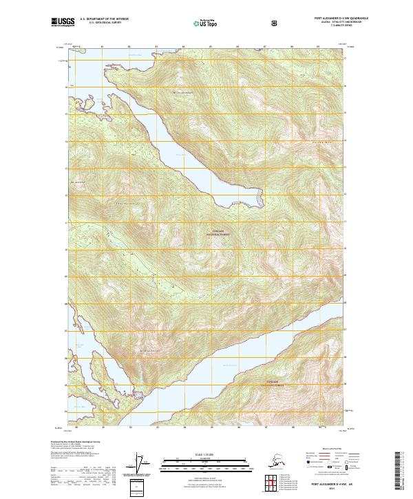 Port Alexander D-4 NW topographic map thumbnail