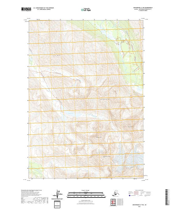Anchorage A-7 NE 2021 topographic map thumbnail