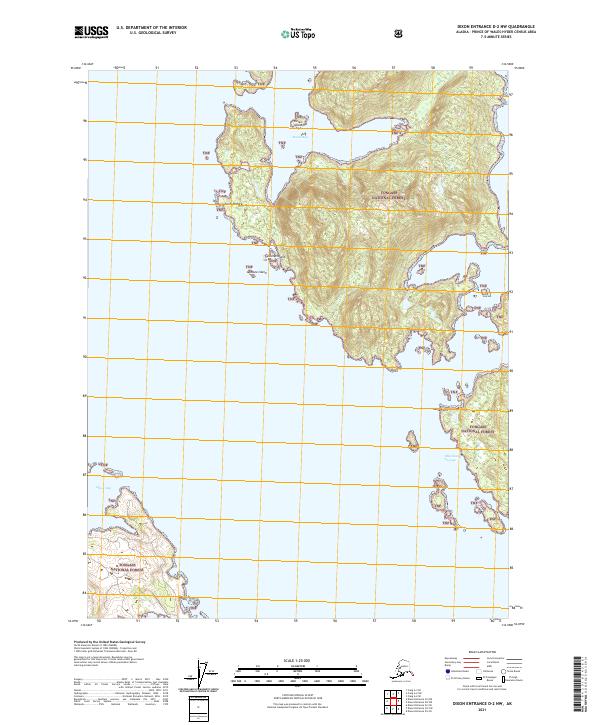 Dixon Entrance D-2 NW topographic map thumbnail