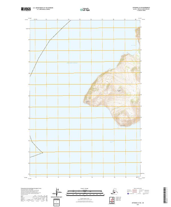 Afognak A-5 SE topographic map thumbnail