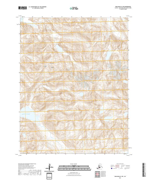Unalaska B-3 SW topographic map thumbnail