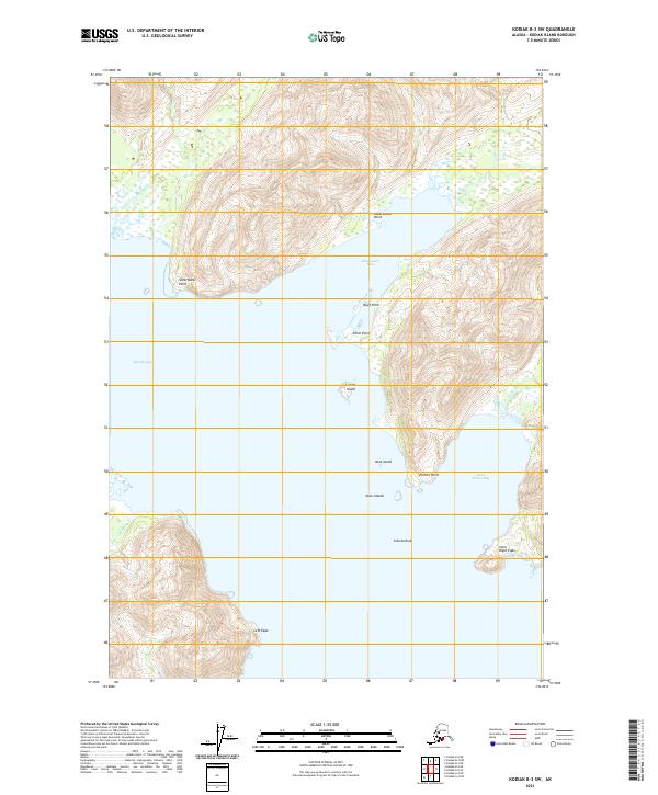 Kodiak B-3 SW topographic map thumbnail