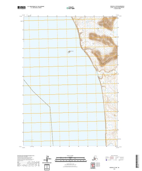 Karluk A-2 NW 2021 topographic map thumbnail