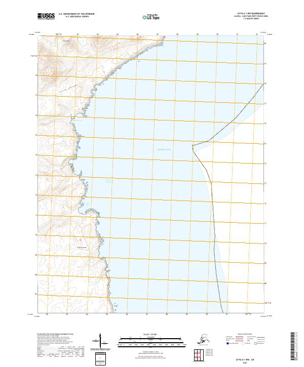 Attu A-1 NW topographic map thumbnail
