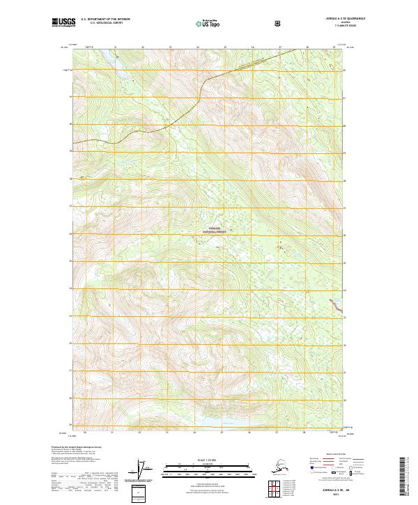 Juneau A-2 SE 2021 topographic map thumbnail
