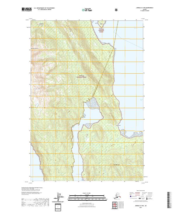 Juneau A-3 NE 2021 topographic map preview