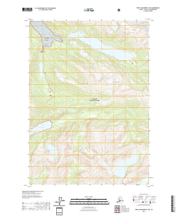 Port Alexander D-4 NE topographic map thumbnail