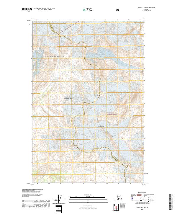 Juneau D-5 NW topographic map thumbnail