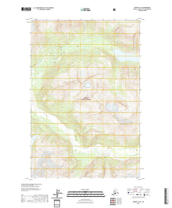 Juneau D-3 SE topographic map thumbnail