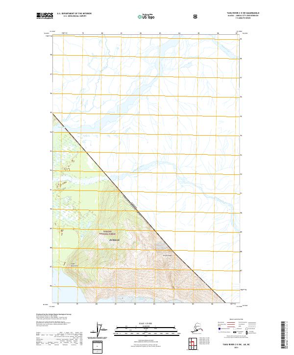 Taku River C-5 SW topographic map thumbnail